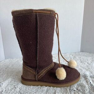 UGG Australia Brown Classic Tall Wool Knit Boots Women’s Size 8